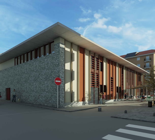 Aménagement de halles alimentaires et d’une brasserie – Cluses (74)